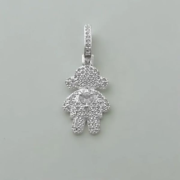 PINGENTE MENINA ZIRCÔNIA CRISTAL PRATA 925 - My Prata Joias