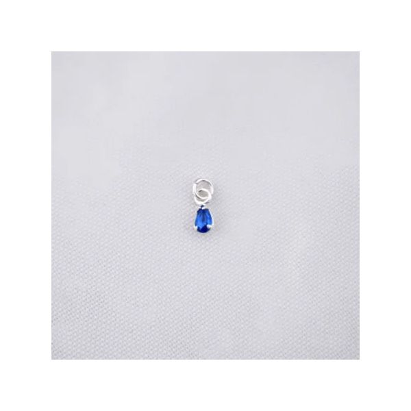 PINGENTE GOTA ZIRCÔNIA AZUL ESCURO PRATA 925 - My Prata Joias