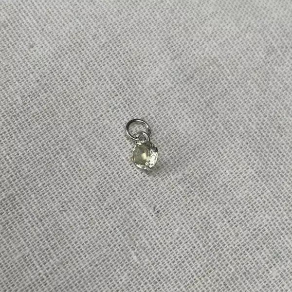 PINGENTE REDONDO AMARELO CLARO PRATA 925 - My Prata Joias