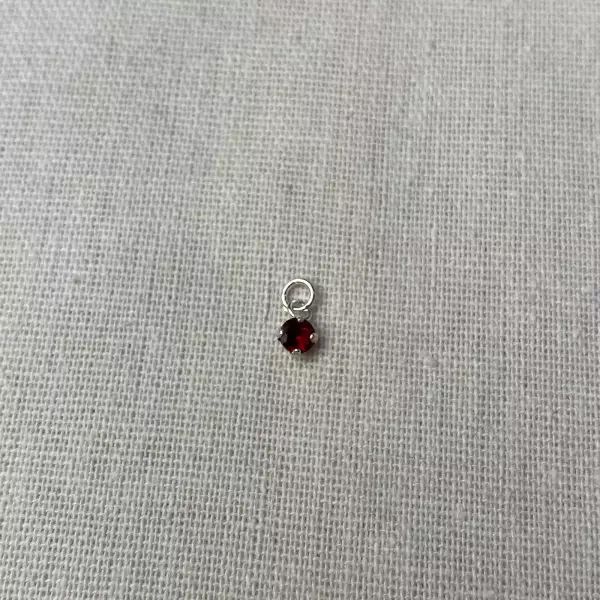 PINGENTE ZIRCÔNIA VERMELHA PRATA 925 - My Prata Joias