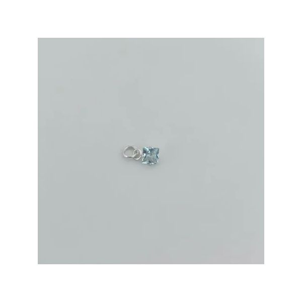 PINGENTE QUADRADO ZIRCÔNIA VERDE ÁGUA PRATA 925 - My Prata Joias