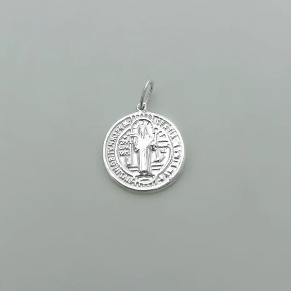 PINGENTE SÃO BENTO PRATA 925 - My Prata Joias
