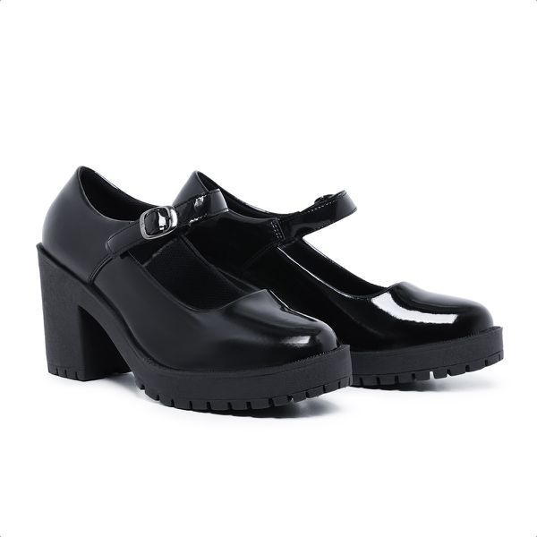 Sapato Boneca Feminino Plataforma Sandalia Mary Jane Tratorado Salto Alto