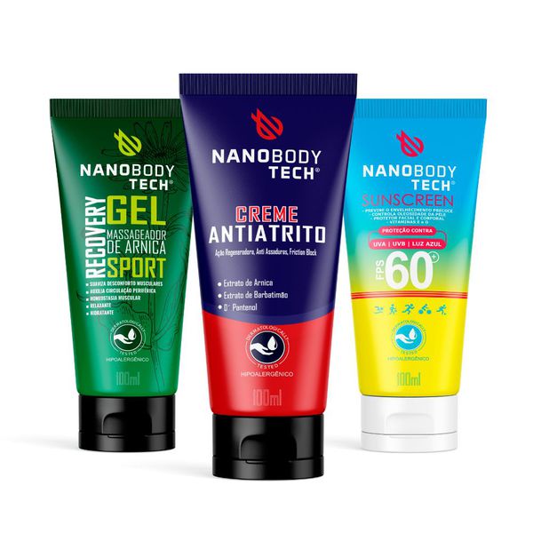 Kit Bike Speed (Antiatrito, Arnica, Sunscreen 60 F... - NanoBodyTech