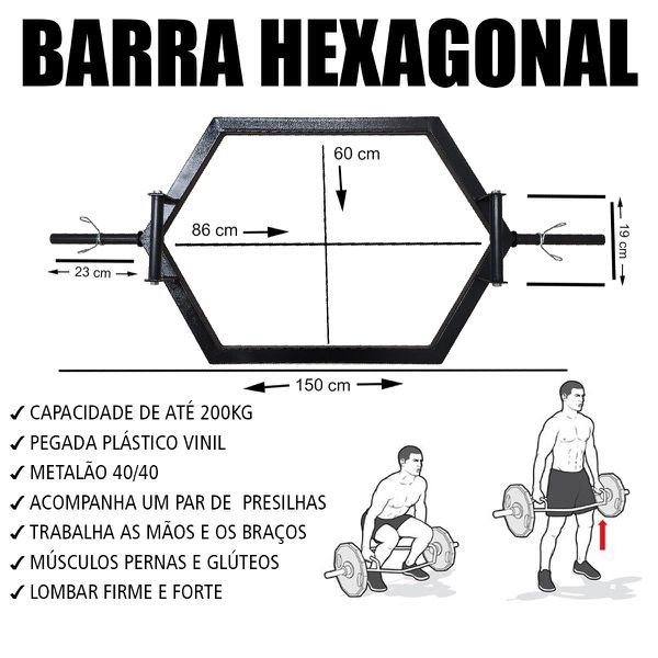 Os melhores exercícios para fazer com a Barra Hexagonal