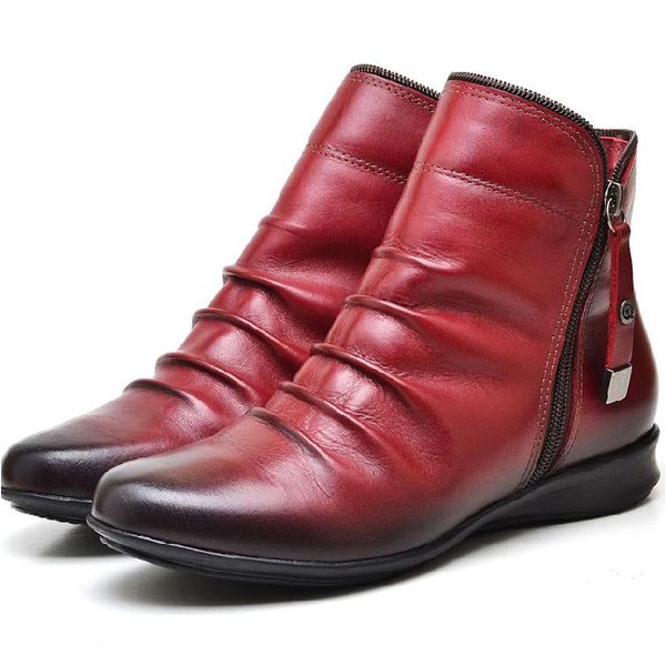 Bota Feminina Mary Soft Cano Curto Marsala