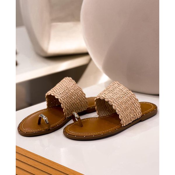 Flat Suzana Palha Caramelo 