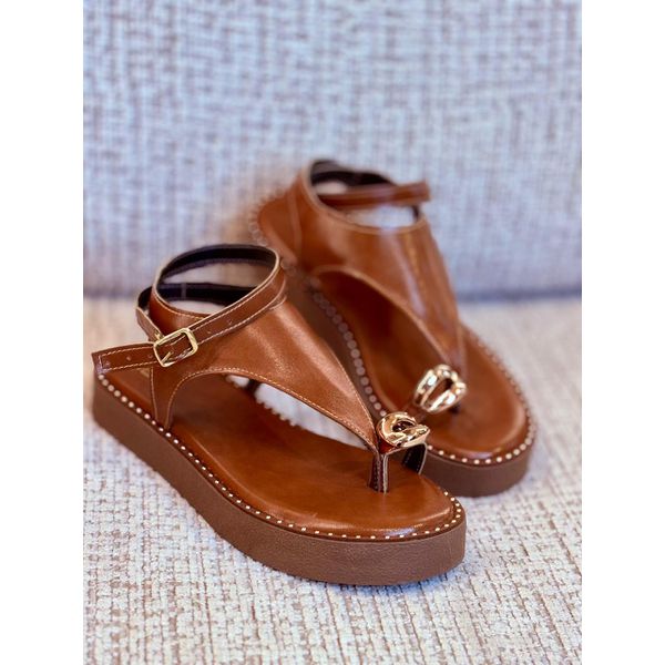Flat De Dedo Alana caramelo 