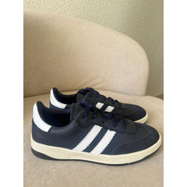 Tênis Samantha Azul marinho Couro legítimo