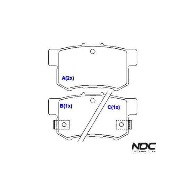 Pastilha Freio Civic 02-01/ New Civic 06/Accord 93/98