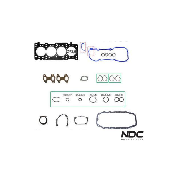 N57592NBASTOS - 141085PK JOGO JUNTA MOTOR COMPLETO