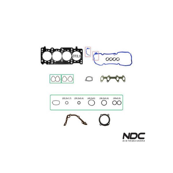 N57593NBASTOS - 141086ML JOGO JUNTA MOTOR COMPLETO