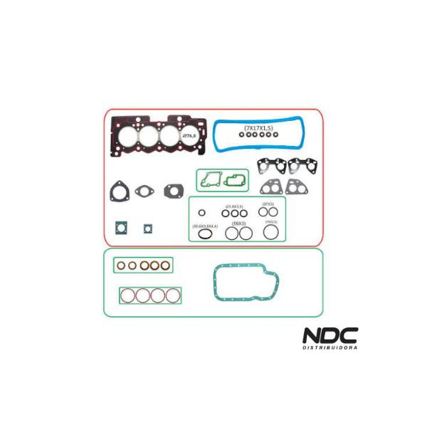 N57613NBASTOS - 1510128PK JOGO JUNTA MOTOR COMPLETO