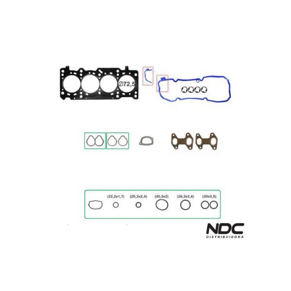 N57931NBASTOS - 141285PK JOGO JUNTA MOTOR SUPERIOR