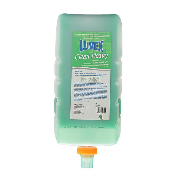 SABONETE DESENGRAXANTE EM GEL CLEAN HEAVY BLADER 4L (REFIL) LUVEX
