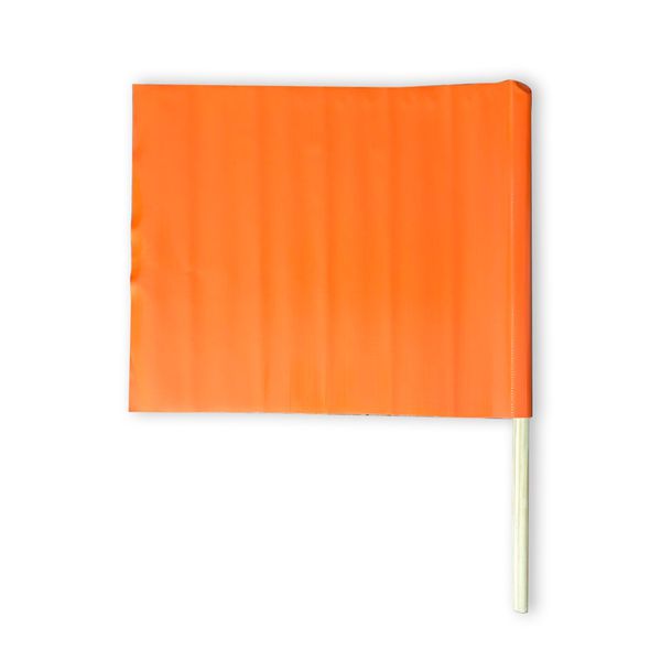 BANDEIROLA DE SINALIZAÇÃO LARANJA COM CABO 30 X 40 CM