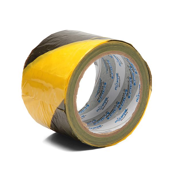FITA ZEBRADA PRETO E AMARELO 70 MM X 150 M 700.00085