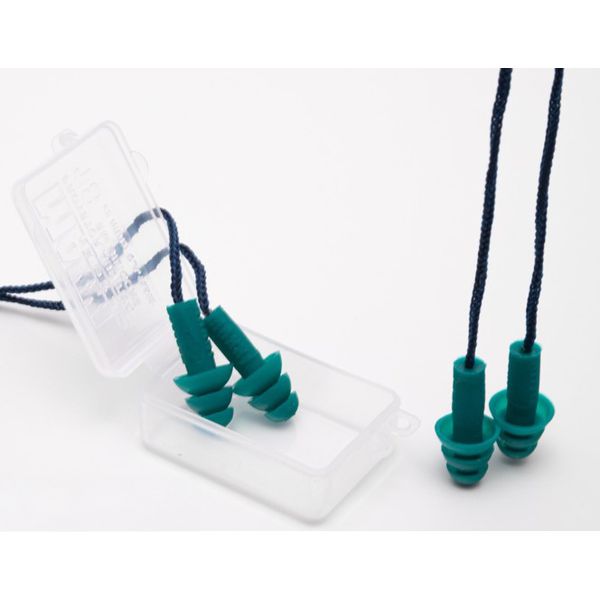PROTETOR AURICULAR DE SILICONE COM CORDÃO 18 DB VERDE