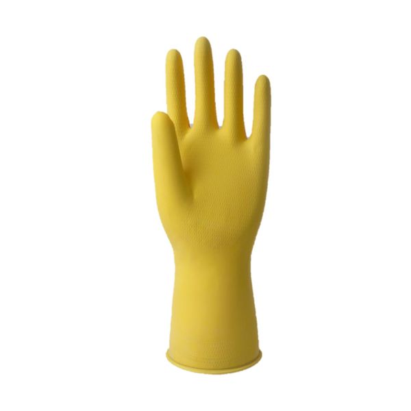 LUVA DE LÁTEX AMARELA SEM FORRO 29CM FIT SANRO