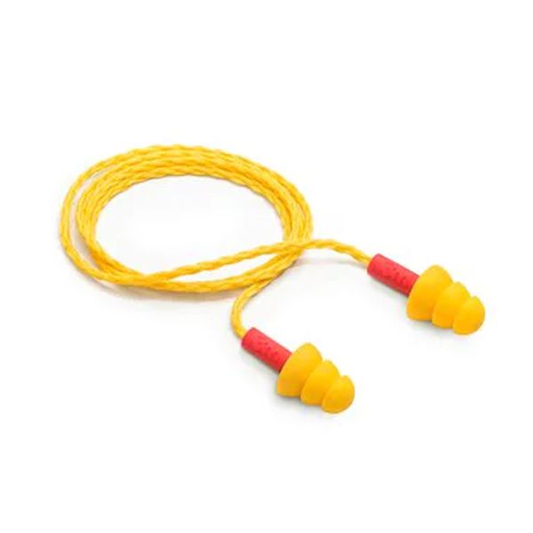PROTETOR AURICULAR DE SILICONE POMP MILENIUM 17 DB AMARELO/VERMELHO TAM G