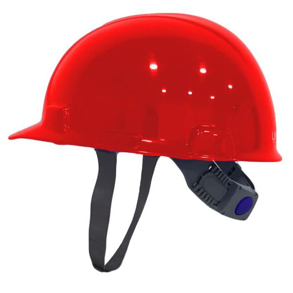CAPACETE ABA FRONTAL VERMELHO COM CARNEIRA PLÁSTICA ULTRA MASTER MI