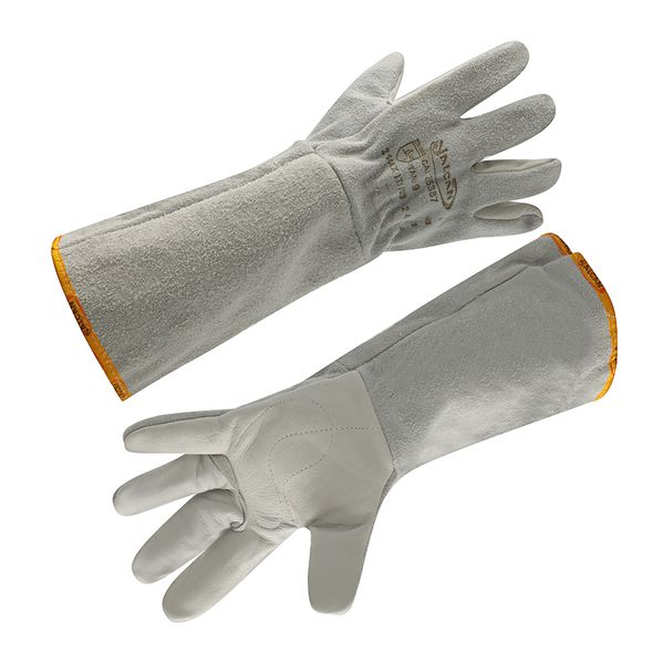 LUVA MISTA VAQUETA E RASPA COM PUNHO 20CM VALCAN VM302