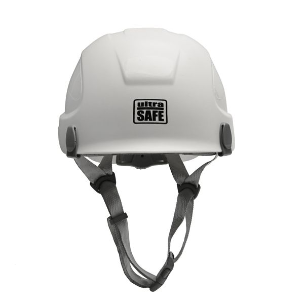 CAPACETE ALPINISTA COM CATRACA CARNEIRA E JUGULAR TÊXTIL 3 PONTOS BRANCO CORAZZA PRO