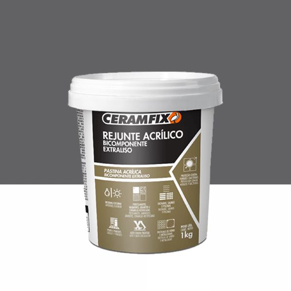 Rejunte Acrilico Ceramfix - Cinza Artico 1KG