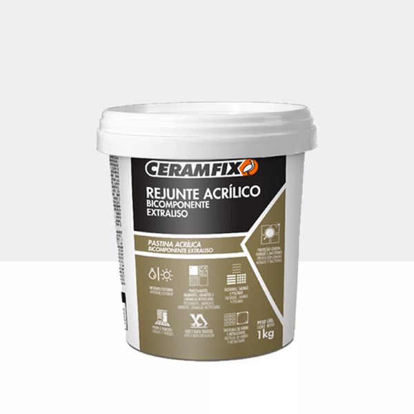 Rejunte Acrilico Ceramfix - Gelo Platina 1KG