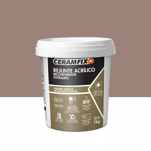 Rejunte Acrilico Ceramfix - Marrom Café 1KG