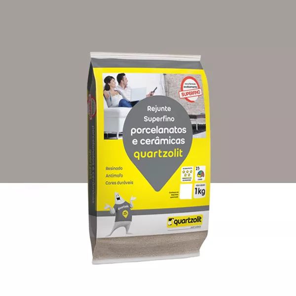 REJUNTE PORCELANATOS E CERÂMICAS QUARTZOLIT - CINZA OUTONO 1KG
