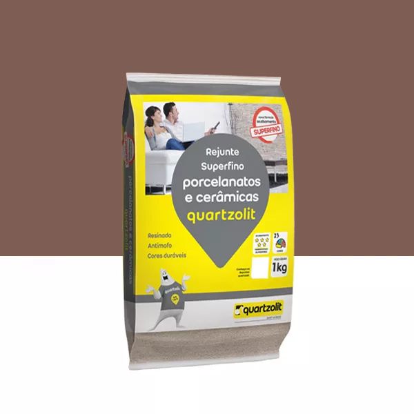 REJUNTE PORCELANATOS E CERÂMICAS QUARTZOLIT - MARROM CAFE 1KG