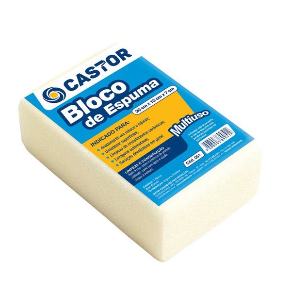 BLOCO ESPUMA BRANCA 7X13X20CM