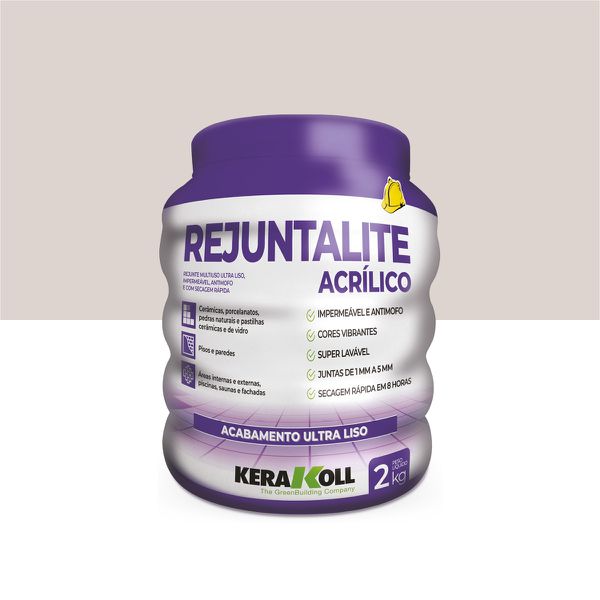 Rejunte Rejuntalite Acrílico kerakoll - Cinza Perola PT 2KG