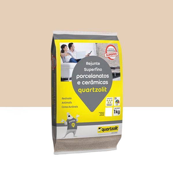 REJUNTE PORCELANATOS E CERÂMICAS QUARTZOLIT - BEGE 1KG