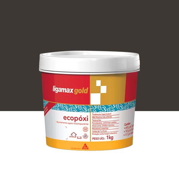 Ecopoxi Ligamax - Preto 1KG