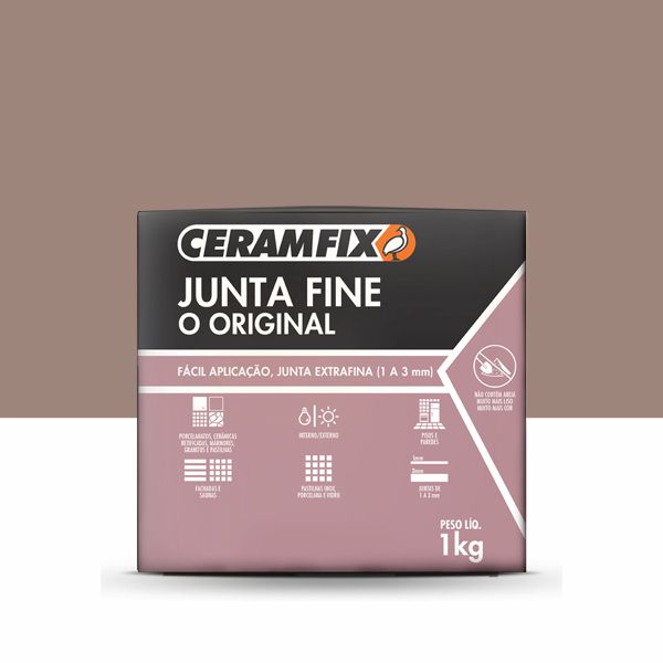 Rejunte Junta Fine - Marrom Café 1KG