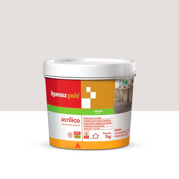 Ligamax Rejunte Acrílico - Cinza Claro 1KG