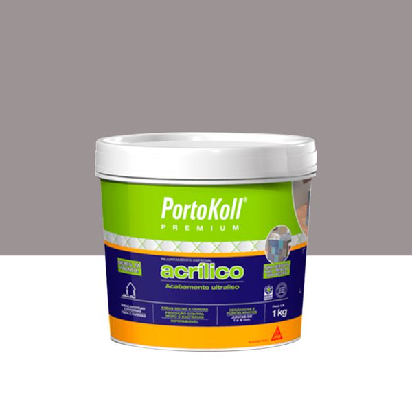 Rejunte Acrílico Portokoll - Cinza Artico Plus 1KG