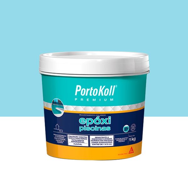 Rejunte Epóxi Piscina Portokoll Premium - Azul Piscina 1KG