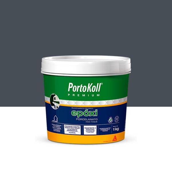 Rejunte Epóxi Porcelanato - Portokoll - Grafite 1KG 