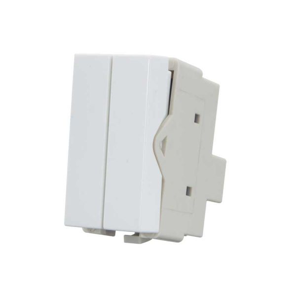 Módulo Interruptor Duplo Pulsador Branco Margirius