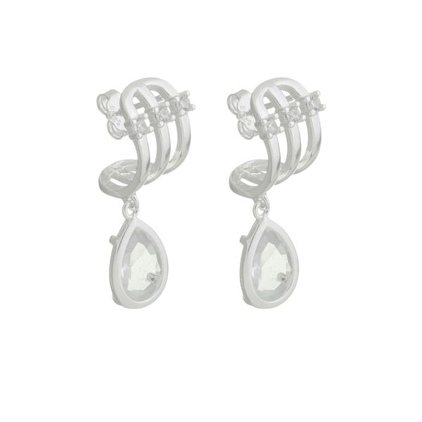 MEIA ARGOLA TRES AROS GOTA PENDURADA