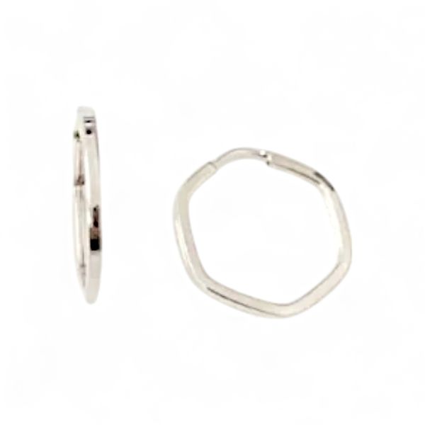 ARGOLA HEXAGONO FIO QUADRADO P