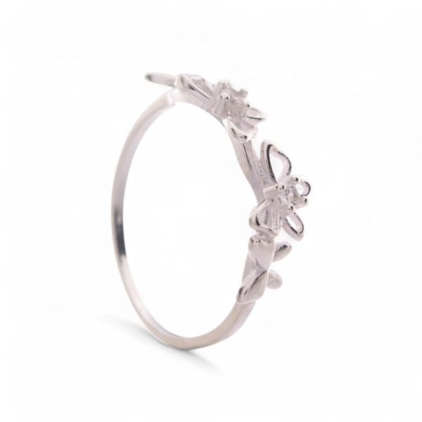 ANEL QUATRO BORBOLETAS COM ZIRCONIA