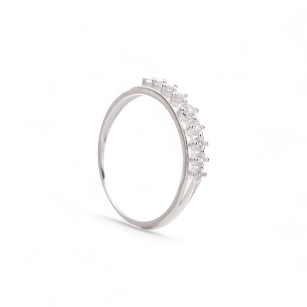 ANEL MEIA ALIANCA ZIRCONIA CRISTAL