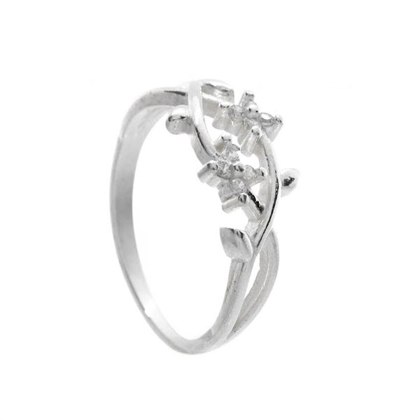 ANEL RAMO COM FLORES ZIRCÔNIA