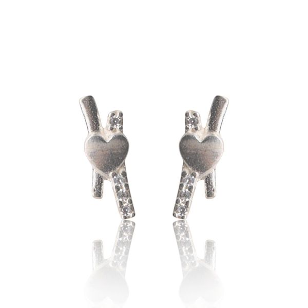 BRINCO CORACAO LISO DETALHE ZIRCONIA