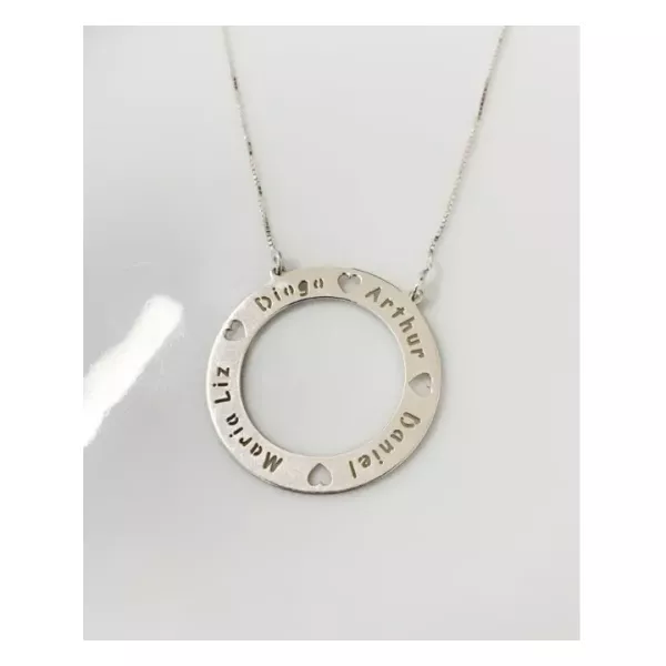 CORRENTE CIRCULO NOMES LASER PERSONALIZADO