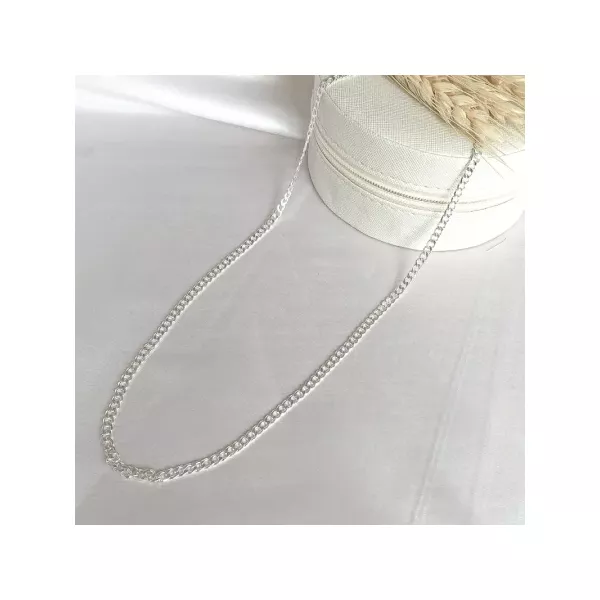 CORRENTE PRATA 925 GRUMET 60CM